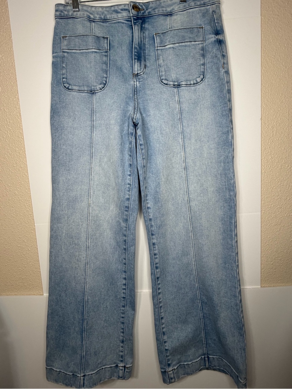 LC Lauren Conrad Light Blue Bootcut Jeans with Front Patch Pockets